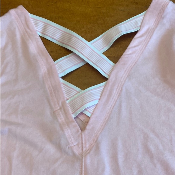 Lilly Pulitzer Light Pink Criss-Cross Long Sleeve Tee - Picture 2 of 8